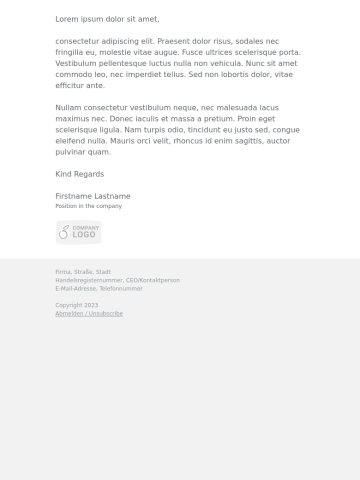 Newsletter-Vorlage