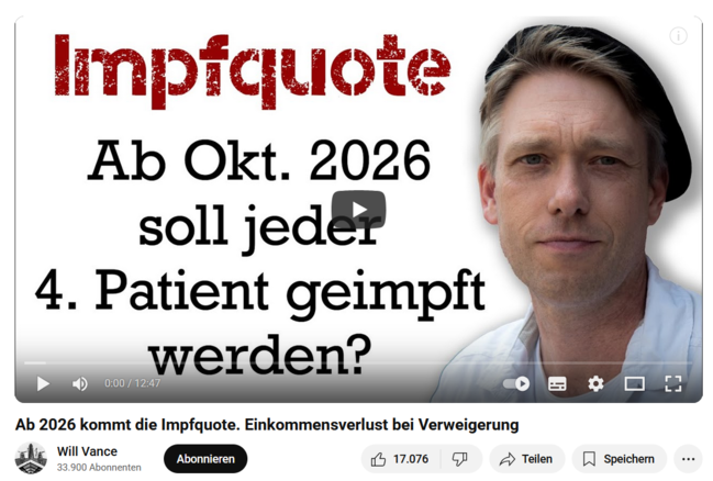 Ab 2026 kommt die Impfquote. Einkommensverlust bei Verweigerung