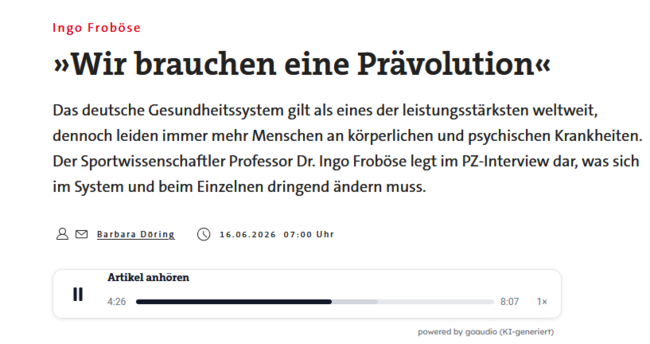 »Wir brauchen eine Prävolution« 