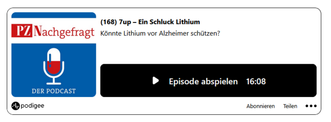 Podcast der Fachleute zu Lithium und Alzheimer