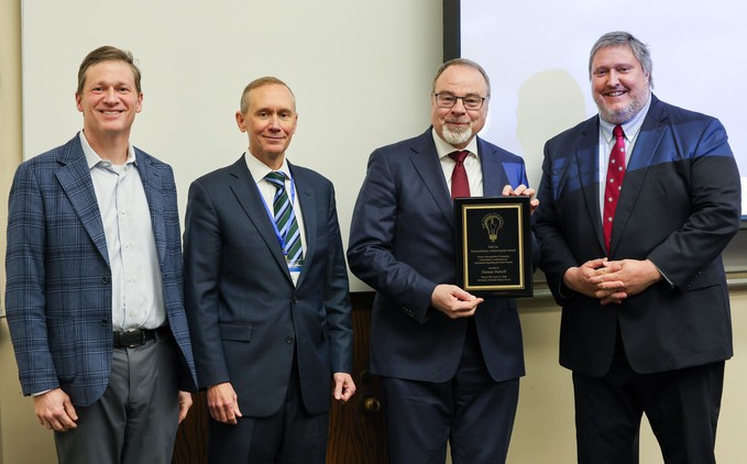 Dietmar Harhoff und Organisatoren der 14th Patent Conference. Foto: © KU Law