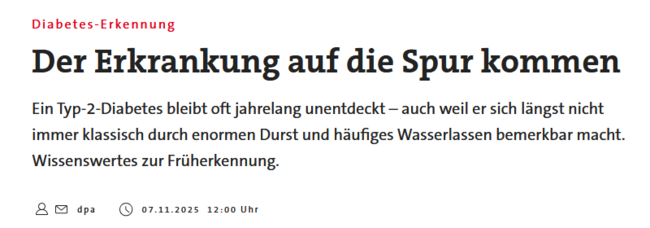 Vor dem Diabetes kommt der Prädiabetes - die Symptome sind unspezifisch, die Diagnsotik erfolgt träge - was kann man tun?