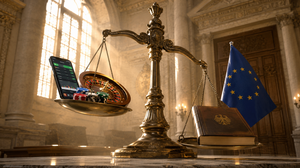 KI generiertes Bild zu aktuellen Glückspielrecht verfahren