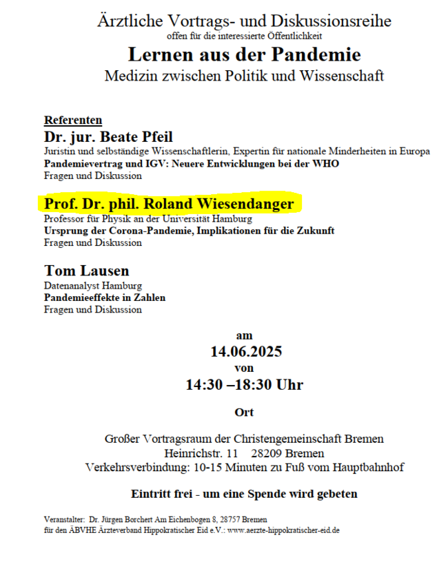 Lerne aus der Pandemie mit Prof. Roland Wiesendanger