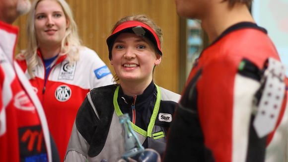  Foto: René Riebold SV Wieckenberg / Hat gut Lachen nach dem souveränen Sieg: Melissa Ruschel. 