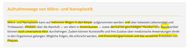 Aufnahmewege von Mikro- und Nanopartikeln
