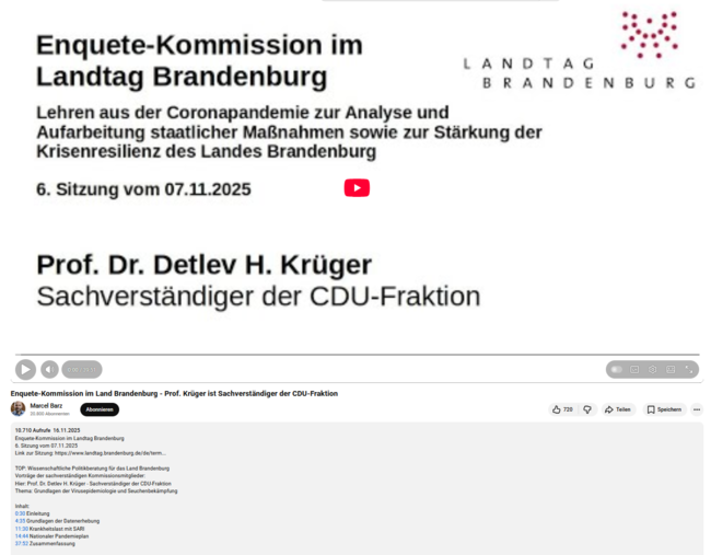 Prof. Dr. Krüger, Virologe spricht über das Lehrbuchwisse und dessen Mißachtung - sollte sich jeder Arzt einmal anhören!