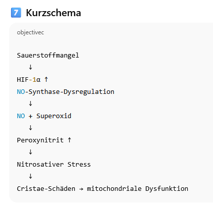 Kurschmea der Wirkung de rHypoxie auf die Mitochondrien der Thrombozyten