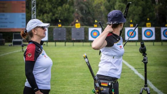  Foto: WA / Elena Richter und Trainerin Natalia Butuzova beim Weltcup in Antalya. 