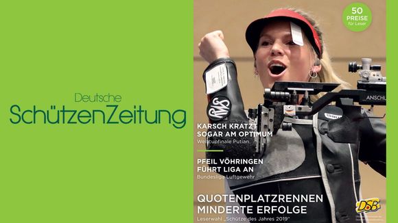  Foto: DSZ / Julia Simon jubelt auf der Titelseite der aktuellen DSZ-Ausgabe. 