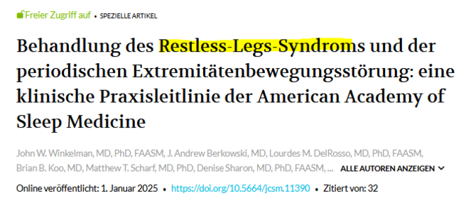 Behandlung des Restless-Legs-Syndroms 