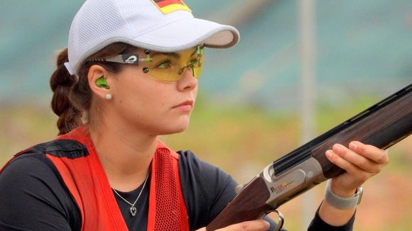  Foto: ISSF / Fokussiert zum Quotenplatz: Nele Wißmer in Lahti. 