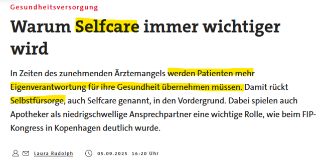 Eigenversorgng für die Gesundheit wird bei kürzeren Arztterminen immer wichtiger