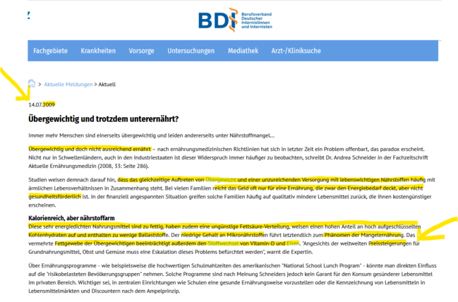 Hidden hunger, mangelernährt trotz Übergewicht