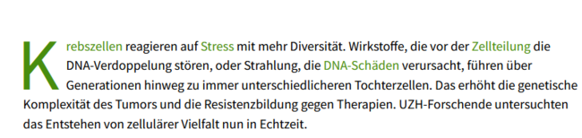 Wie Stress Krebszellen über Generationen verändert