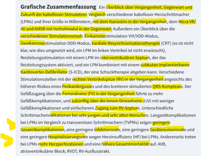 Legende zum Schaubild