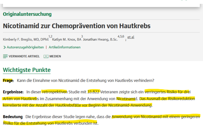 Hautkrebs nimmt immer weiter zu - kann eine optimierte Vitamin B3-Versorgung das Risiko senken? Klare Antwort: Ja!