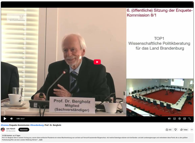 Prof. dr. Bergholz beschreibt in seinen Statistiken, dass es nie diesen beschworenen Notstand gab